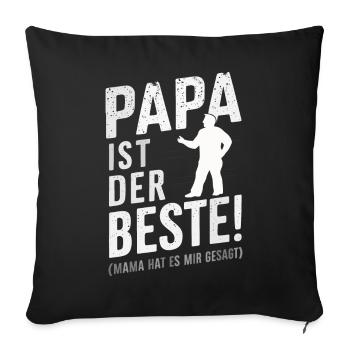Dad Dad Father's Day - Sofa pillowcase 17,3'' x 17,3'' (45 x 45 cm) - black - Front