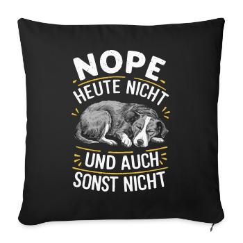 Dog Dogs Pet Funny Sayings - Sofa pillowcase 17,3'' x 17,3'' (45 x 45 cm) - black - Front