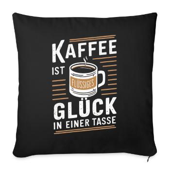 Coffee Coffee Coffee Drinkers Coffee Lovers - Sofa pillowcase 17,3'' x 17,3'' (45 x 45 cm) - black - Front