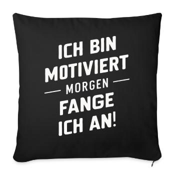 Sarcasme Ironie Drôle Paroles sarcastiques - Housse de coussin décorative 45 x 45 cm - noir - Devant