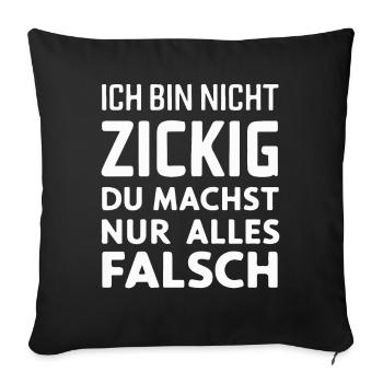 Sarcasme Ironie Drôle Paroles sarcastiques - Housse de coussin décorative 45 x 45 cm - noir - Devant