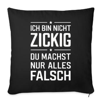 Sarcasme Ironie Drôle Paroles sarcastiques - Housse de coussin décorative 45 x 45 cm - noir - Devant