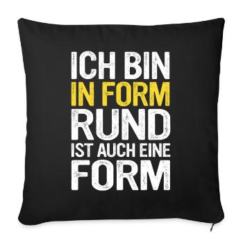 Sarcasme Ironie Drôle Paroles sarcastiques - Housse de coussin décorative 45 x 45 cm - noir - Devant