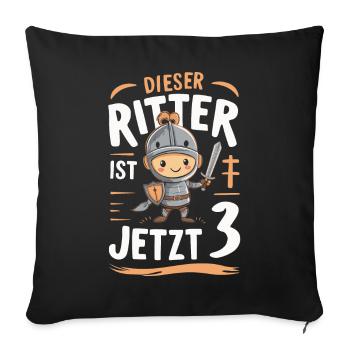 Birthday Gift 3 Years Children's Birthday - Sofa pillowcase 17,3'' x 17,3'' (45 x 45 cm) - black - Front