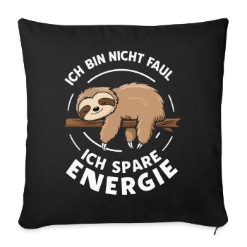 Sloth Sloths Animal Sleeping Lazy - Sofa pillowcase 17,3'' x 17,3'' (45 x 45 cm) - black - Front