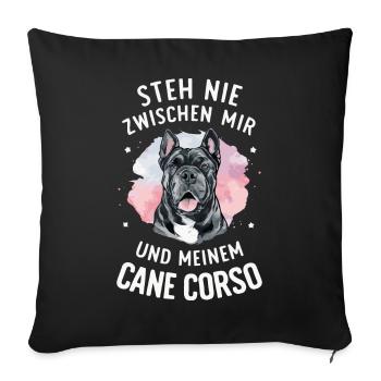 Chiens Cane Corso Italiano Chien - Housse de coussin décorative 45 x 45 cm - noir - Devant