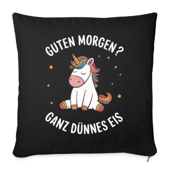 Unicorn Unicorns Mythical Creatures Mystical - Sofa pillowcase 17,3'' x 17,3'' (45 x 45 cm) - black - Front