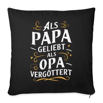 Dad Dad Father's Day - Sofa pillowcase 17,3'' x 17,3'' (45 x 45 cm) - black - Front