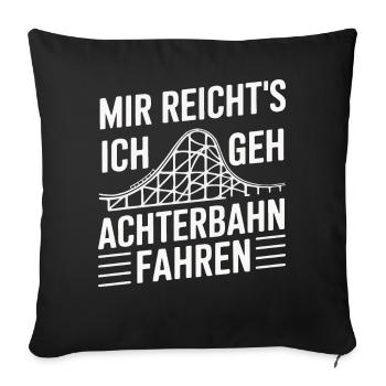 Roller Coaster Amusement Park Roller Coaster - Sofa pillowcase 17,3'' x 17,3'' (45 x 45 cm) - black - Front