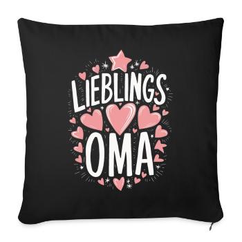 Grandma Grandma Grandparents Mother's Day Family - Sofa pillowcase 17,3'' x 17,3'' (45 x 45 cm) - black - Front