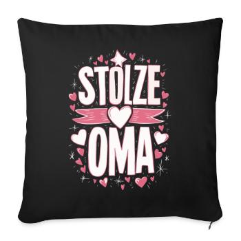 Grandma Grandma Grandparents Mother's Day Family - Sofa pillowcase 17,3'' x 17,3'' (45 x 45 cm) - black - Front