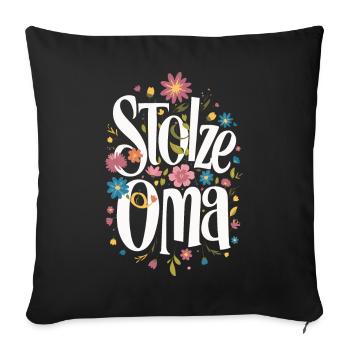Grandma Grandma Grandparents Mother's Day Family - Sofa pillowcase 17,3'' x 17,3'' (45 x 45 cm) - black - Front