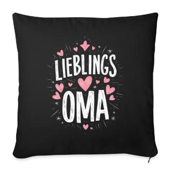 Grandma Grandma Grandparents Mother's Day Family - Sofa pillowcase 17,3'' x 17,3'' (45 x 45 cm) - black - Front