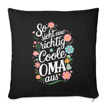 Grandma Grandma Grandparents Mother's Day Family - Sofa pillowcase 17,3'' x 17,3'' (45 x 45 cm) - black - Front