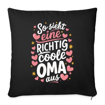 Grandma Grandma Grandparents Mother's Day Family - Sofa pillowcase 17,3'' x 17,3'' (45 x 45 cm) - black - Front