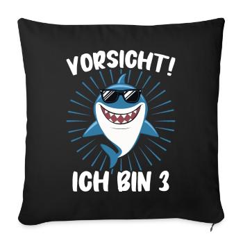 Birthday Gift 3 Years Children's Birthday - Sofa pillowcase 17,3'' x 17,3'' (45 x 45 cm) - black - Front