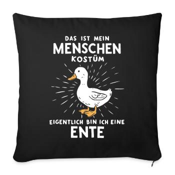 Mallard, Duck Birds, Duck, Dark Duck, Bird - Sofa pillowcase 17,3'' x 17,3'' (45 x 45 cm) - black - Front