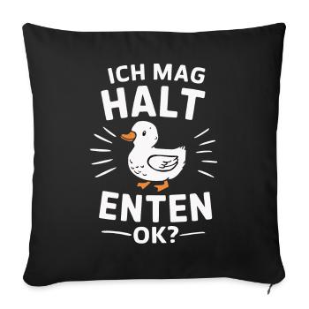 Mallard, Duck Birds, Duck, Dark Duck, Bird - Sofa pillowcase 17,3'' x 17,3'' (45 x 45 cm) - black - Front