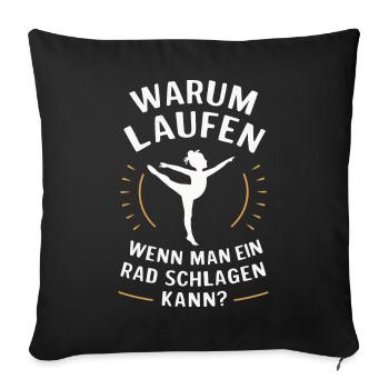 Gymnast Acrobatics Gymnastics Gymnastics - Sofa pillowcase 17,3'' x 17,3'' (45 x 45 cm) - black - Front