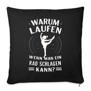 Gymnast Acrobatics Gymnastics Gymnastics - Sofa pillowcase 17,3'' x 17,3'' (45 x 45 cm) - black - Front