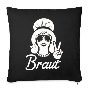 Bachelorette Party Wedding Bridesmaid - Sofa pillowcase 17,3'' x 17,3'' (45 x 45 cm) - black - Front