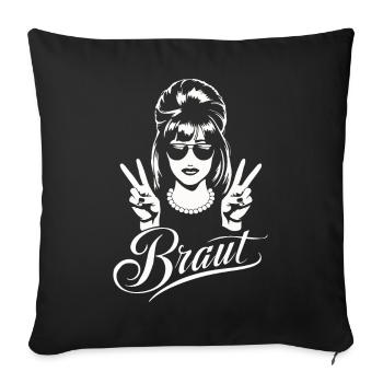 Bachelorette Party Wedding Bridesmaid - Sofa pillowcase 17,3'' x 17,3'' (45 x 45 cm) - black - Front