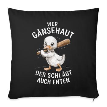 Sarcasme Ironie Drôle Paroles sarcastiques - Housse de coussin décorative 45 x 45 cm - noir - Devant