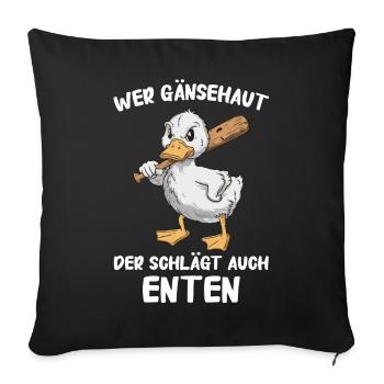 Sarcasme Ironie Drôle Paroles sarcastiques - Housse de coussin décorative 45 x 45 cm - noir - Devant