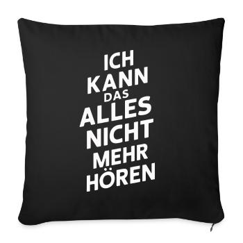 Sarcasme Ironie Drôle Paroles sarcastiques - Housse de coussin décorative 45 x 45 cm - noir - Devant