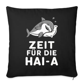 Shark Shark Sharks Shark - Sofa pillowcase 17,3'' x 17,3'' (45 x 45 cm) - black - Front