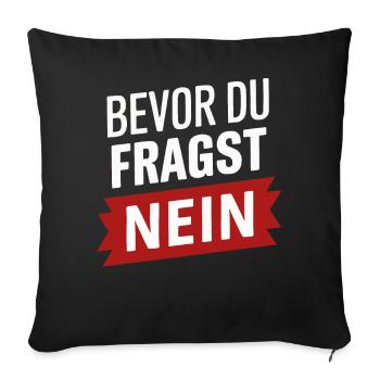 Sarcasme Ironie Drôle Paroles sarcastiques - Housse de coussin décorative 45 x 45 cm - noir - Devant