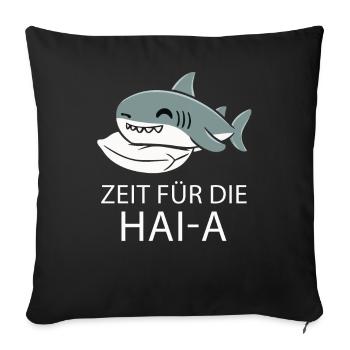 Shark Shark Sharks Shark - Sofa pillowcase 17,3'' x 17,3'' (45 x 45 cm) - black - Front