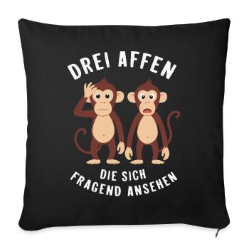 Sarcasme Ironie Drôle Paroles sarcastiques - Housse de coussin décorative 45 x 45 cm - noir - Devant