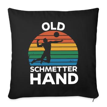 Volley-ball Volley-ball de plage Sports Joueurs de volley-ball - Housse de coussin décorative 45 x 45 cm - noir - Devant