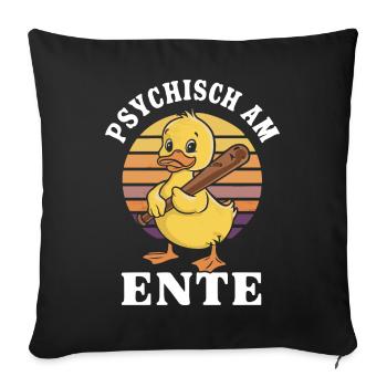 Mallard, Duck Birds, Duck, Dark Duck, Bird - Sofa pillowcase 17,3'' x 17,3'' (45 x 45 cm) - black - Front