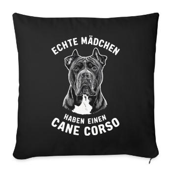 Chiens Cane Corso Italiano Chien - Housse de coussin décorative 45 x 45 cm - noir - Devant