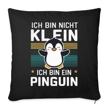 Penguin Little Penguins Emperor Penguin - Sofa pillowcase 17,3'' x 17,3'' (45 x 45 cm) - black - Front