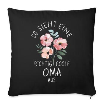 Grandma Grandma Grandparents Mother's Day Family - Sofa pillowcase 17,3'' x 17,3'' (45 x 45 cm) - black - Front