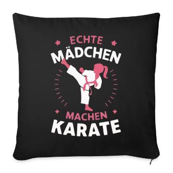 Karaté Arts Martiaux Combattant Karaté - Housse de coussin décorative 45 x 45 cm - noir - Devant