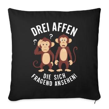 Sarcasme Ironie Drôle Paroles sarcastiques - Housse de coussin décorative 45 x 45 cm - noir - Devant