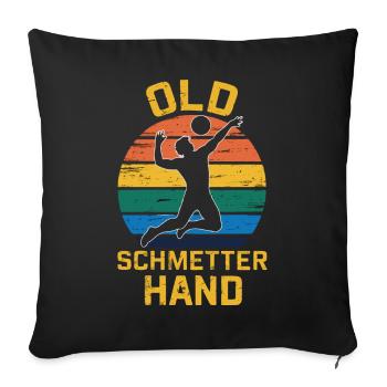 Volley-ball Volley-ball de plage Sports Joueurs de volley-ball - Housse de coussin décorative 45 x 45 cm - noir - Devant