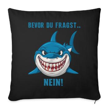 Shark Shark Sharks Shark - Sofa pillowcase 17,3'' x 17,3'' (45 x 45 cm) - black - Front