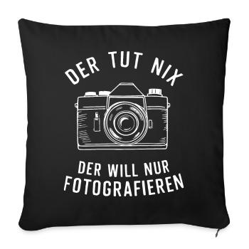 Photographer Photography Camera Photo - Sofa pillowcase 17,3'' x 17,3'' (45 x 45 cm) - black - Front