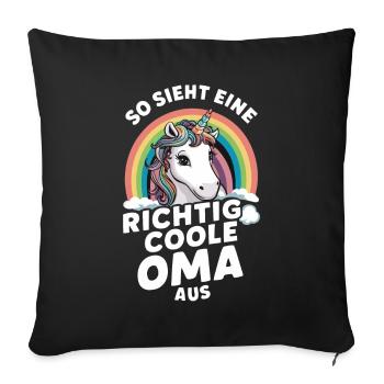 Grandma Grandma Grandparents Mother's Day Family - Sofa pillowcase 17,3'' x 17,3'' (45 x 45 cm) - black - Front