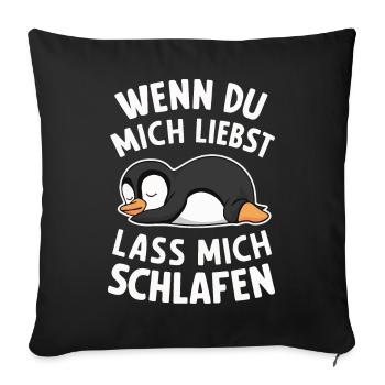 Penguin Little Penguins Emperor Penguin - Sofa pillowcase 17,3'' x 17,3'' (45 x 45 cm) - black - Front