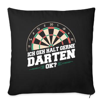 Darts Darts Darts Players Darts - Sofa pillowcase 17,3'' x 17,3'' (45 x 45 cm) - black - Front