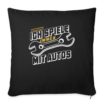 Mechanic Mechanic Workshop Car Mechanic - Sofa pillowcase 17,3'' x 17,3'' (45 x 45 cm) - black - Front