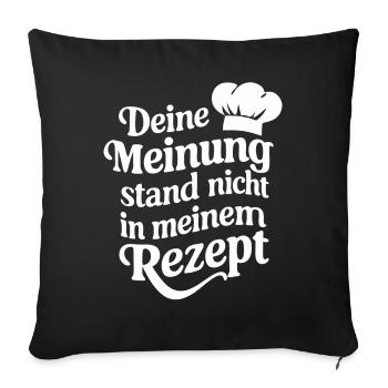 Chef Chef - Sofa pillowcase 17,3'' x 17,3'' (45 x 45 cm) - black - Front