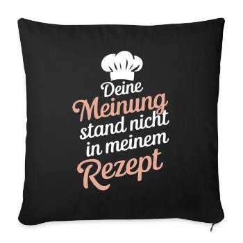 Chef Chef - Sofa pillowcase 17,3'' x 17,3'' (45 x 45 cm) - black - Front