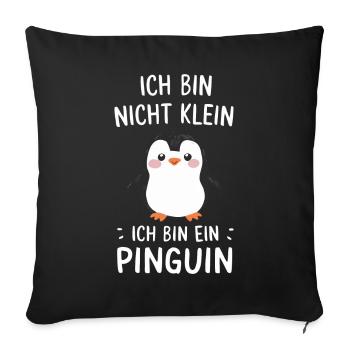 Penguin Little Penguins Emperor Penguin - Sofa pillowcase 17,3'' x 17,3'' (45 x 45 cm) - black - Front